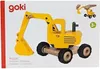goki Bagger gelb Holz Gummmireifen 20x18x26cm Produktbild-Vorschau 8
