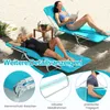 COSTWAY Chaise longue de plage pliable, set de 2, Bain de Voir les images du produit 6