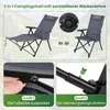 Sedia da campeggio COSTWAY con poggiapiedi, pieghevole, con Anteprima dell’immagine prodotto 6