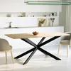 Tisch mit gekreuzten Beinen 160x90 aus Holz und Metall Produktbild-Vorschau 7