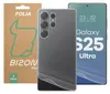 A product shot showing a pack of Bizon Hydrogel Film protectors for a Samsung Galaxy S25 Ultra smartphone. Produktbild-Vorschau