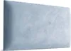 A close-up, side view of a light blue upholstered headboard. Anteprima dell’immagine prodotto