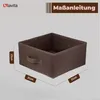 Úložný textilný box LAVITA tmavohnedý 31x31x15 Náhľad obrázku produktu 3