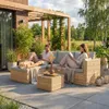 BEAUTYSOFA | SEVILLA Polyrattan Gartenlounge Beige – Produktbild-Vorschau 9