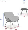 Duo-gartenmöbel "paopao" graphit aus epoxybehandeltem stahl Produktbild-Vorschau 7