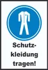 Schutzkleidung tragen Schild A5 Rückseite selbstklebend Produktbild-Vorschau 1
