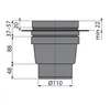 AlcaDrain Bodenablauf 150×150/110 mm mit einem senkrechten Produktbild-Vorschau 7