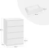 WOLTU Kommode mit 4 Schubladen, Sideboard, Beistellschrank, Produktbild-Vorschau 3