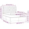 vidaXL Boxspringbett mit Matratze Dunkelbraun 140x200 cm Produktbild-Vorschau 6