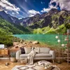 Vlies Fototapete Berge Alpen See Landschaft (368x254 cm - Produktbild-Vorschau 2