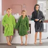 REDBEST Kinder-Bademantel Chicago" mit Kapuze grün 122 / Produktbild-Vorschau 4