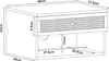 A diagram of a wall shelf with dimensions indicated. Podgląd zdjęcia produktu
