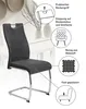 Hela Tische - 4er Set Freischwinger Esszimmerstuhl Alina - Produktbild-Vorschau 2