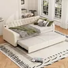 Flieks Canapé-lit 90x200cm avec USB, lit rembourré avec lit Voir les images du produit 2