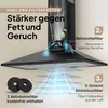 LEVIVO Dunstabzugshaube 90 cm Umluft & Abluft mit 410 m³/h Produktbild-Vorschau 5