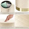 Pouf coffre de rangement aspect velours COCO matelassé - Voir les images du produit 4