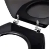 vidaXL Toilettensitz MDF Deckel Schlichtes Design Schwarz Produktbild-Vorschau 5