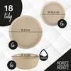 Moritz & Moritz NORDIC 18tlg Geschirrset Taupe Produktbild-Vorschau 2