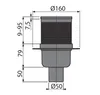 AlcaDrain Bodenablauf 105×105/50 mm mit einem senkrechten Produktbild-Vorschau 3