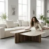 Couchtisch Luxe Beige Travertin Optik Braun 90x90 cm Produktbild-Vorschau 5