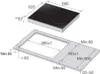 A diagram showing the dimensions of a Samsung induction cooktop and the cutout required for installation. Anteprima dell’immagine prodotto