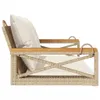 A side view of a hanging bench with cushions. Náhled obrázku produktu