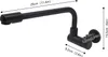 A diagram showing the dimensions of a black kitchen faucet. Podgląd zdjęcia produktu