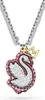 Swarovski Damen Anhänger Swan Pink Rhodium Plated 5649200 Produktbild-Vorschau 1