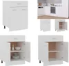 vidaXL Base a cassetti bianca 60x46x81,5 cm in legno - Base Anteprima dell’immagine prodotto 1