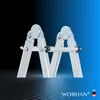 WORHAN Leiter 555cm Aluminium Teleskopleiter Klappleiter Produktbild-Vorschau 12