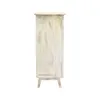 A narrow wooden chest of drawers with four drawers, shown from the side against a white background. Podgląd zdjęcia produktu