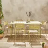 Set tavolo da giardino in acciaio con 6 sedie, 160cm, Anteprima dell’immagine prodotto 2