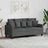 vidaXL 2-Sitzer-Sofa Dunkelgrau 140 cm Stoff Produktbild-Vorschau 2