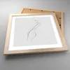 Gerahmtes Poster - Rahmen in heller Eiche - Kontur Frau Produktbild-Vorschau 3