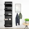 schuhschrank Billy-5 50 x 15 x 169 Stahl Schwarz Produktbild-Vorschau 8