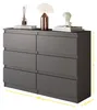 Comodà grigio antracite con 6 cassetti – Credenza moderna Anteprima dell’immagine prodotto 2