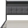 Lit rembourré 140x200cm avec USB/Type-c et sommier à Voir les images du produit 7