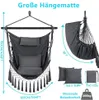 Hängesessel, Hängestuhl, Hängeschaukel, mit 2 Kissen, bis Produktbild-Vorschau 5