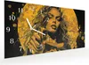 Wanduhr aus Glas mit Motiv Frau Mit Pistole Kunst- 60 x 30 Produktbild-Vorschau 2