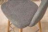 Miliboo - Skandinavische Barhocker aus grauem Stoff mit Produktbild-Vorschau 2