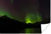 MuchoWow® Poster Aurora - Sternenhimmel - Berge 120x80 cm - Produktbild-Vorschau 1