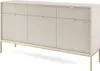 Sideboard Kioto 154 cm Kaschmir Beige & Gold – Rillenfront, Produktbild-Vorschau 2