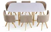 MENZZO Table rectangulaire 150cm avec 6 chaises gain de Voir les images du produit 3
