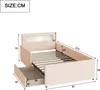 A diagram of a bed with dimensions indicated by lines and numbers. Produktbild-Vorschau