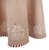 Clayre & Eef tafelkleed, diameter 170 cm, bruin, katoen, Productafbeelding-voorbeeld 2