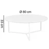 Design Couchtisch MDF Holz weiß matt Gestell Metall ø 80 Produktbild-Vorschau 4