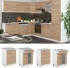 A collage showing a kitchen setup and individual kitchen cabinets. Anteprima dell’immagine prodotto