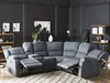 BELIANI Ecksofa Dunkelgrau Stoff 5-Sitzer 2 Getränkehalter Produktbild-Vorschau 4