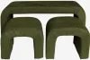 sweeek - Bank und Satzhocker Bouclé - Khaki Produktbild-Vorschau 1