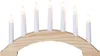 A wooden candle arch with seven white LED candles. Podgląd zdjęcia produktu
